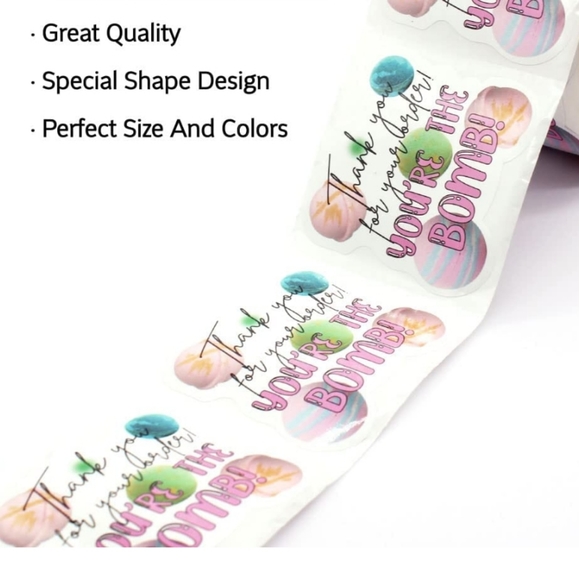 50 CT  Thank You for Your Order Bomb Stickers, Thank You Stickers - Picture 4 of 11